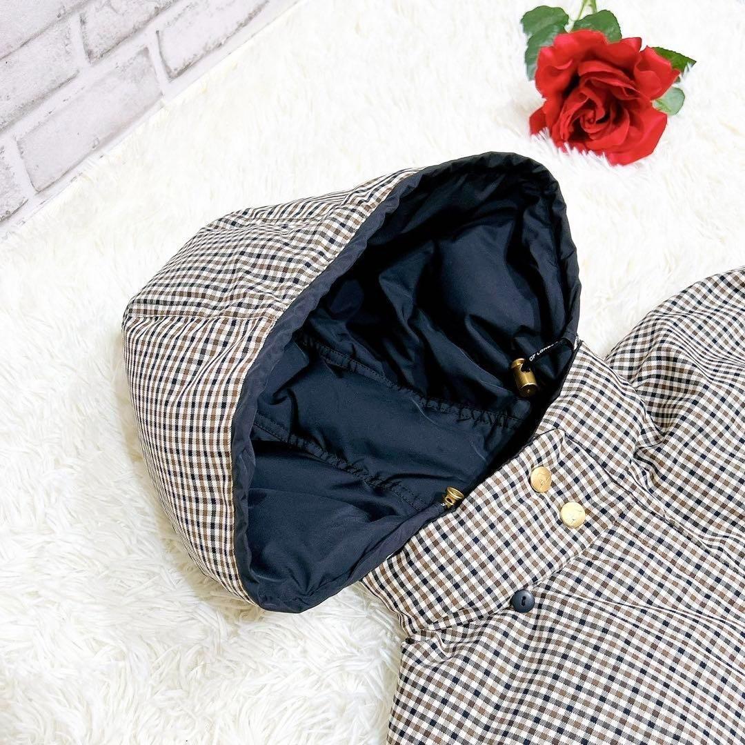 未使用級美品✨　アクアスキュータム　ダウンジャケット　リバーシブル　チェック柄