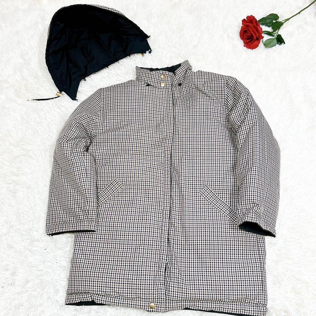未使用級美品✨　アクアスキュータム　ダウンジャケット　リバーシブル　チェック柄