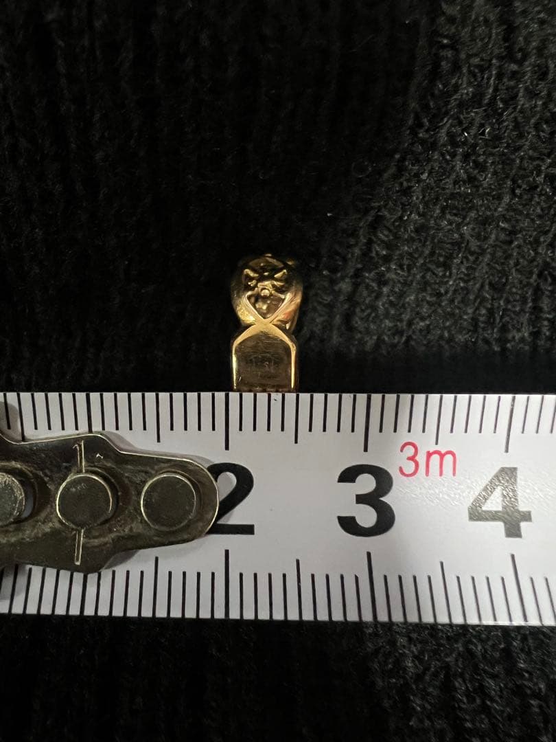 K18ゴールド 花模様 透かしリング2.1グラム