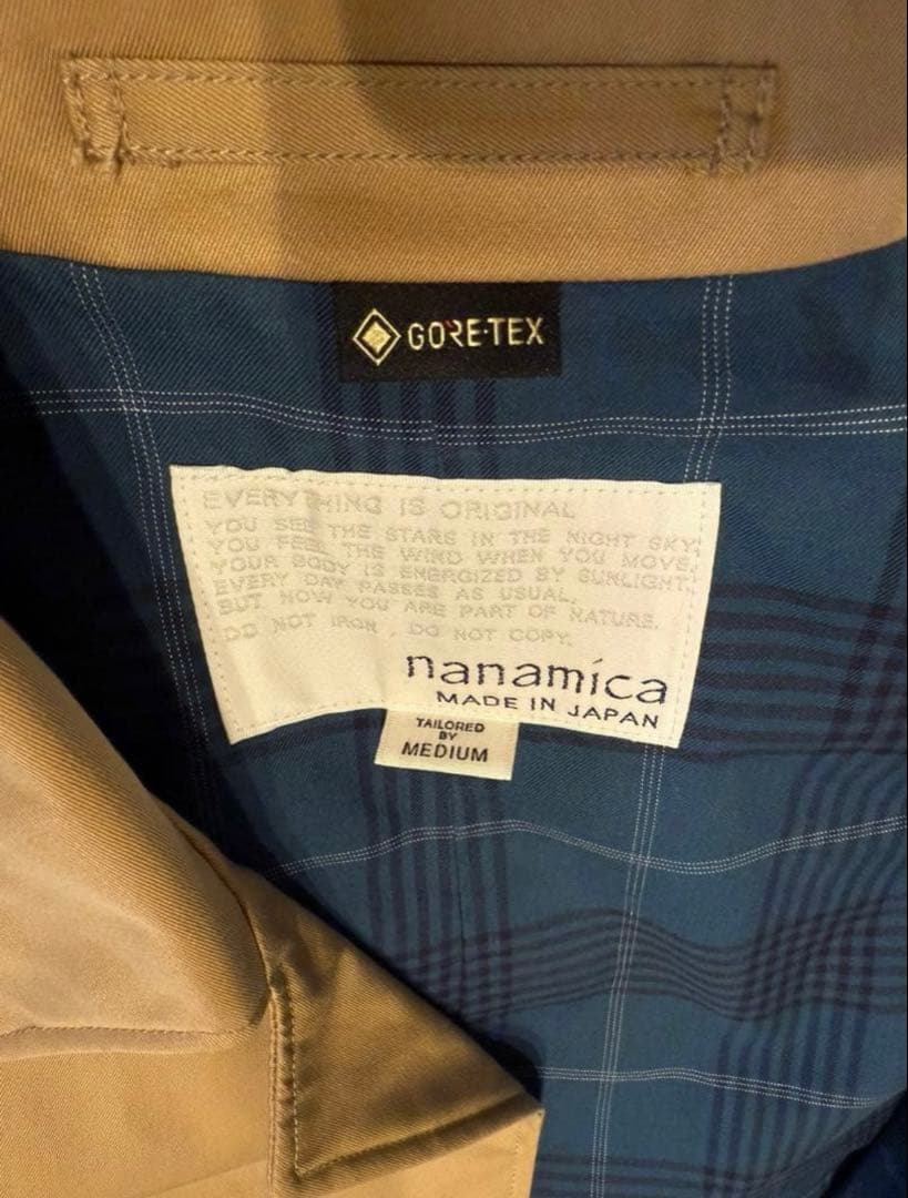 【美品】nanamica ナナミカ バルマカーンコート M ゴアテックス