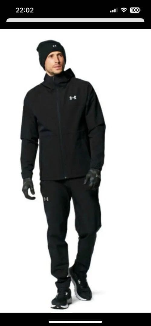 ア*ー様 試着のみ Under Armour ジャージ上下セット ブラック