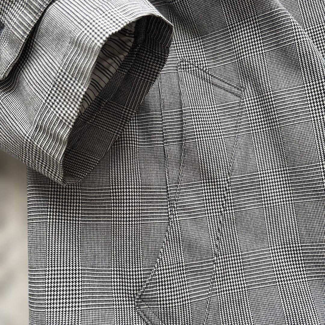 バーバリー　ブラックレーベル　メンズLサイズ　ステンカラーコート　グレンチェック