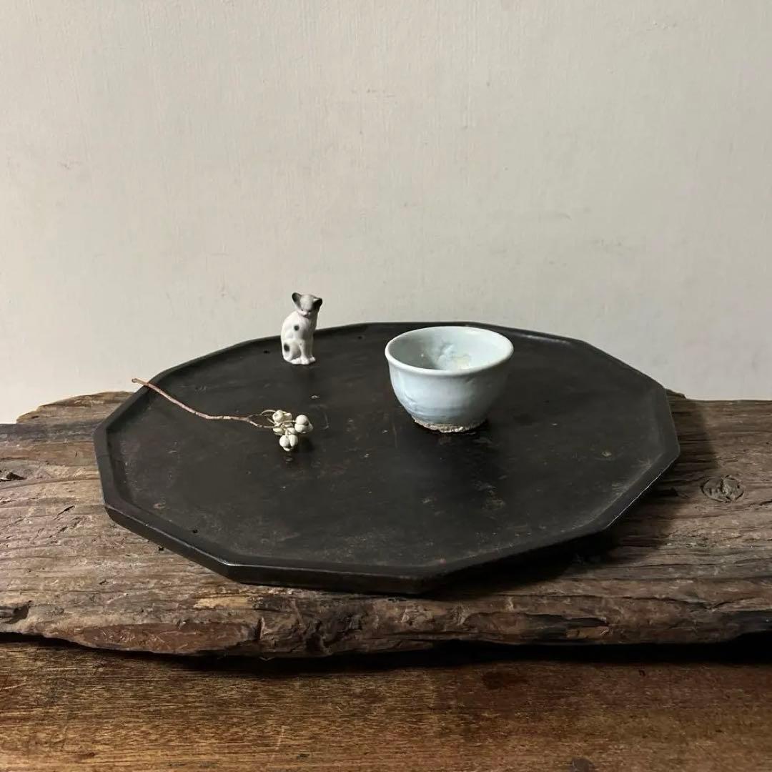 李朝　薬用　十二角膳天板　その61 古道具.韓国骨董. Antique.酒器盆