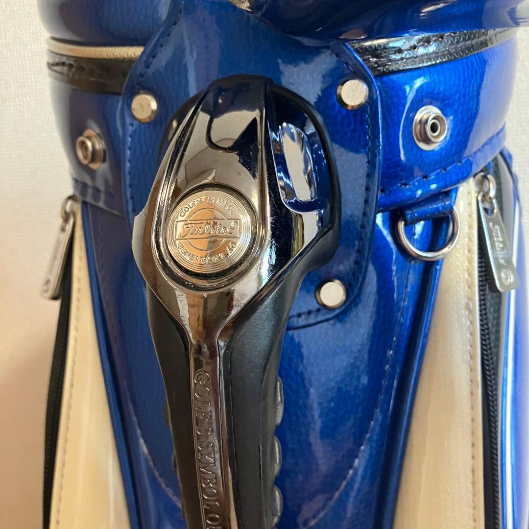 タイトリスト エナメルキャディバック　9.5インチ　青　ブルー