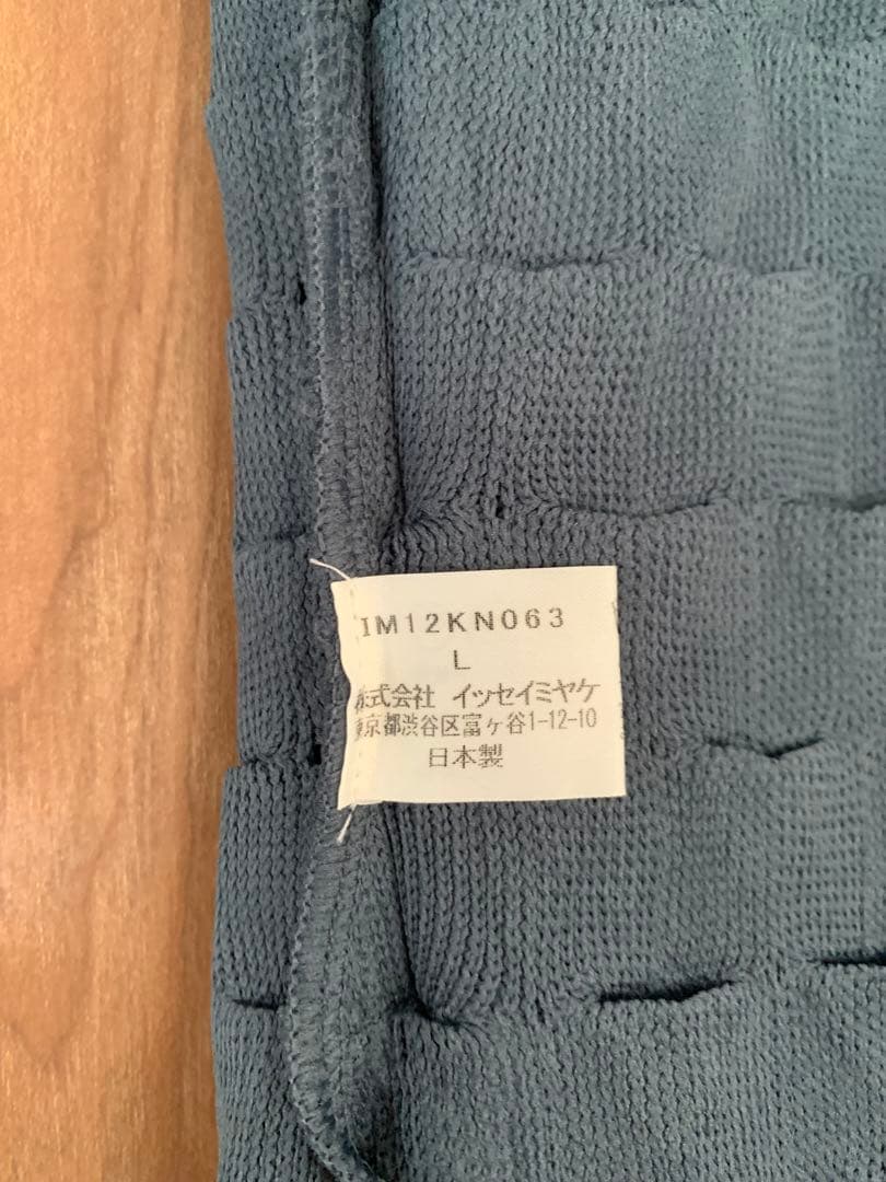 ISSEYMIYAKE イッセイミヤケ ブルー ニット ノースリーブ L サイズ