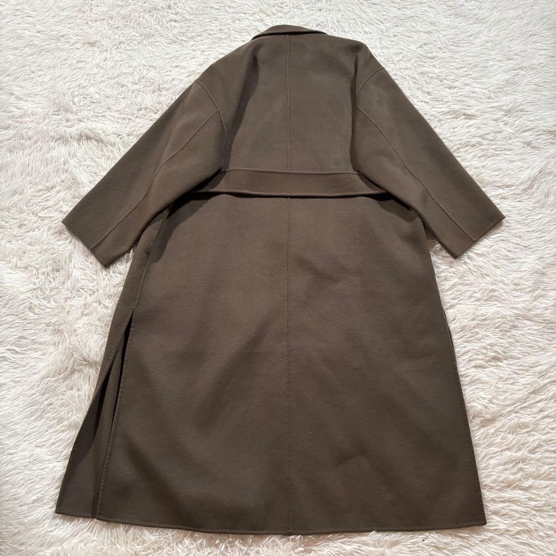 美品✨Plage プラージュ　ロング リバーコート　ウール　ベルト ブラウン