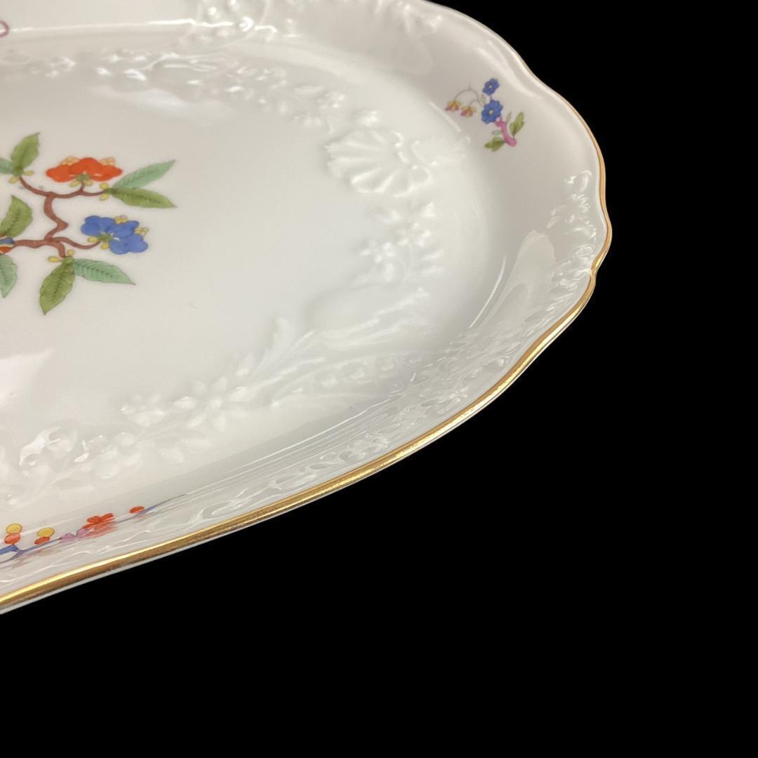 希少★未使用★マイセン チャイニーズバタフライ 蝶 柿右衛門 オーバルプレート