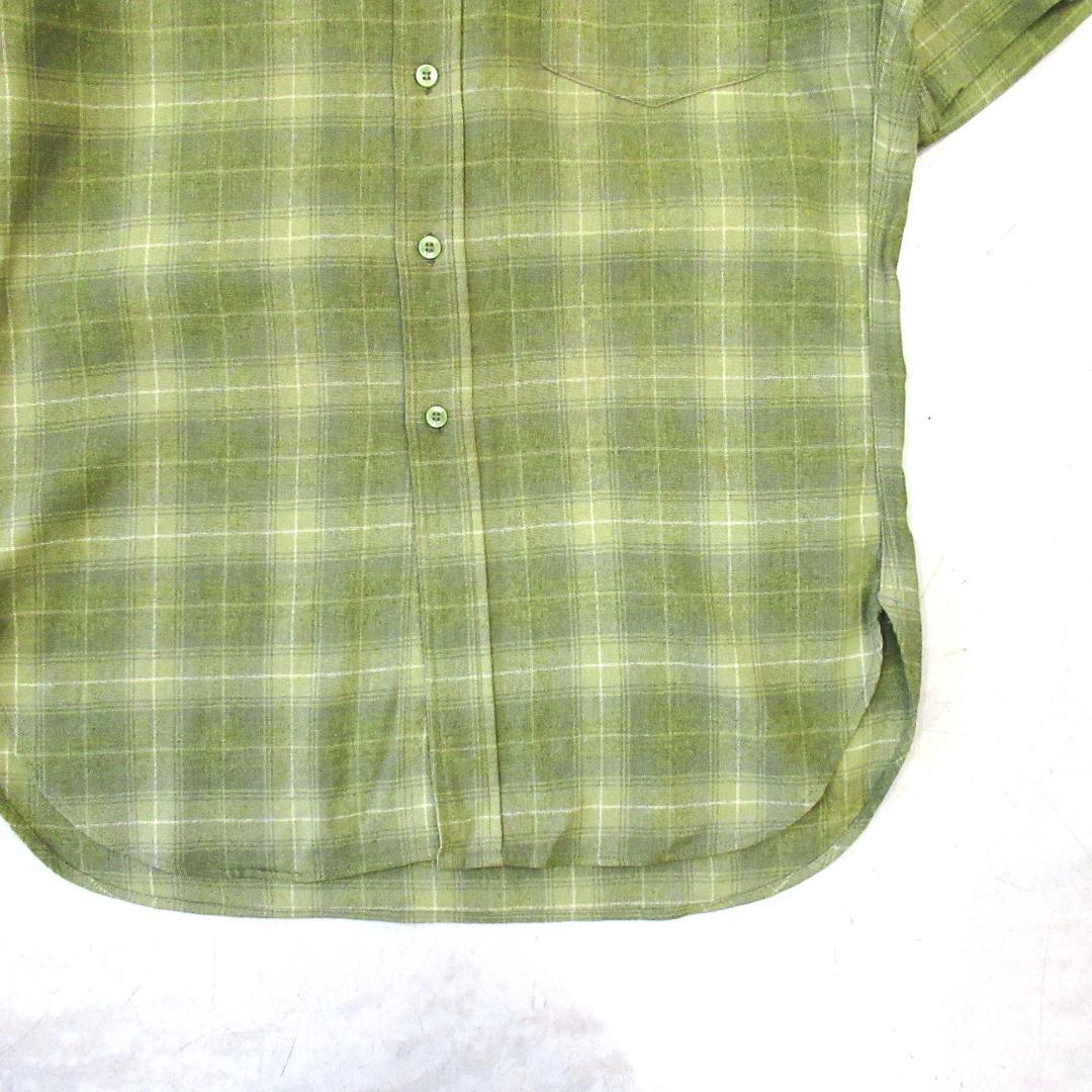 りょうちん 50S PENDLETON オンブレ 半袖ウールシャツ M
