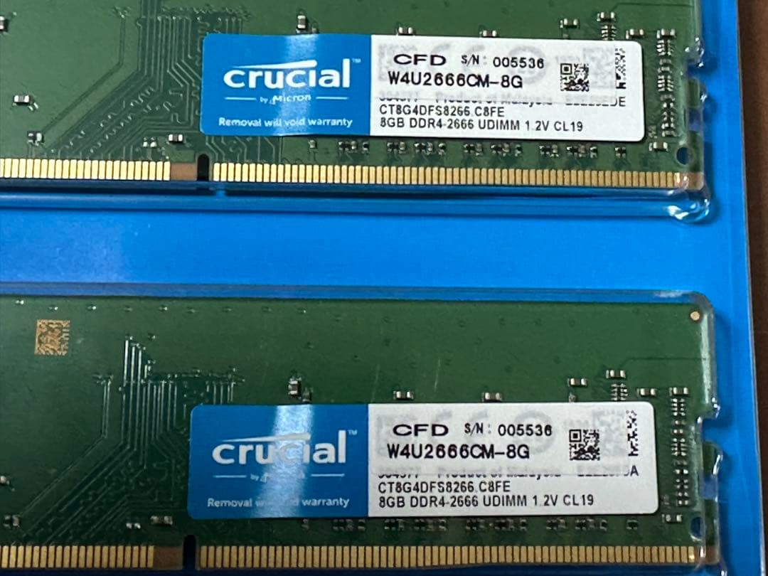 CFD DDR4-2666 8GB×2枚 16GB W4U2666CM-8G