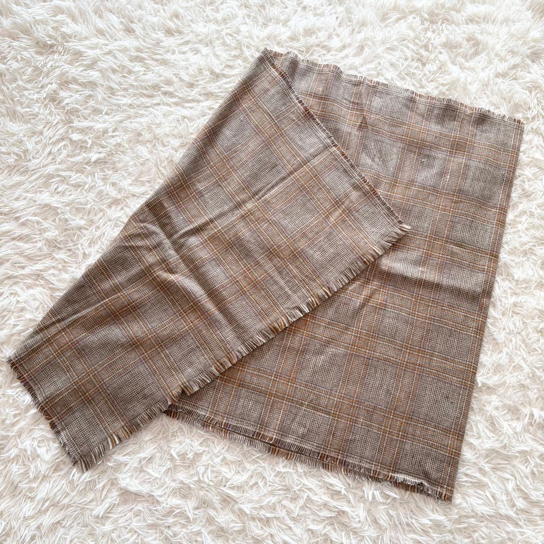THROW スロー　MIX GLENCHECK 大判ストール　定価38,500円