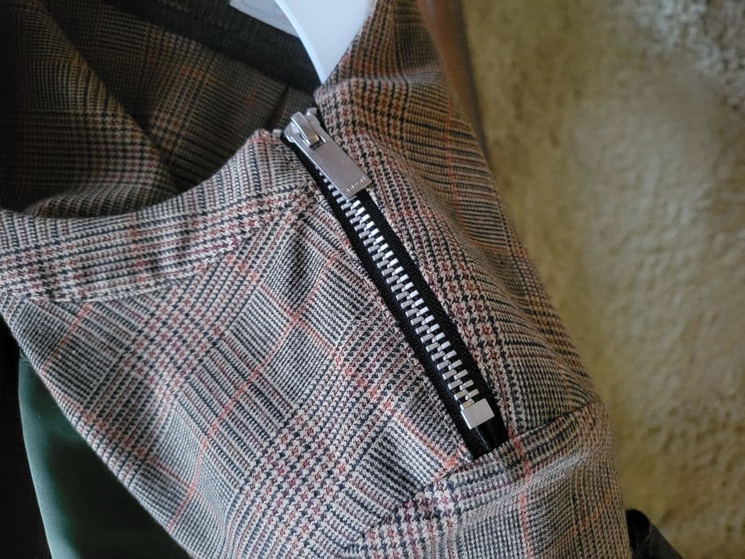 sacai カモフラ グレンチェック MA1 ドッキングブラウス サイズ2