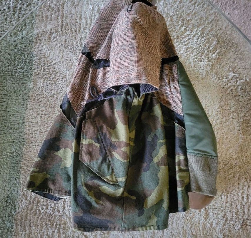 sacai カモフラ グレンチェック MA1 ドッキングブラウス サイズ2