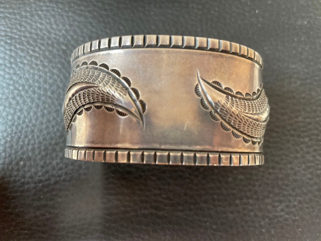 げ*見様 ジェイコブモーガン　バイカーブ　バングル　シルバー　ナバホヘビーゲージ