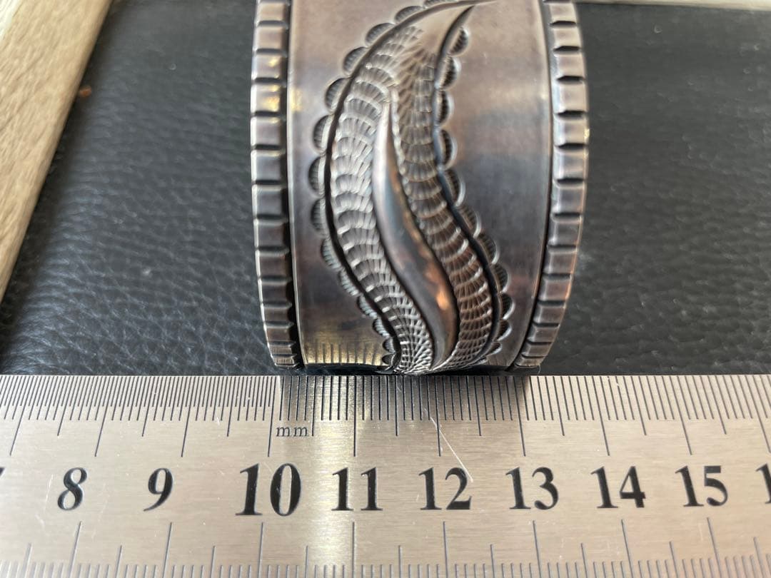 げ*見様 ジェイコブモーガン　バイカーブ　バングル　シルバー　ナバホヘビーゲージ