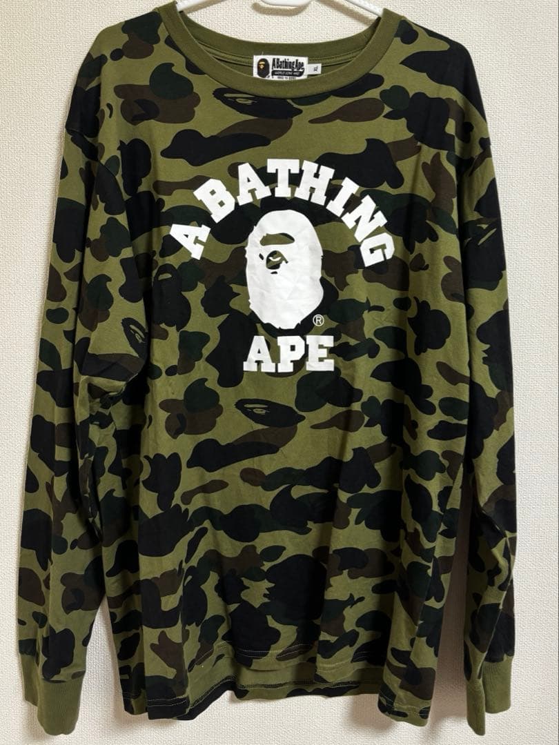 A Bathing Ape 迷彩柄 ロングTシャツ XL