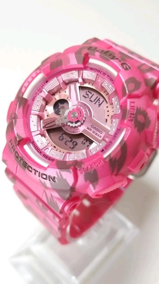CASIO BABY-G BA‑110LP‑4AJF 腕時計 ピンク レオパード