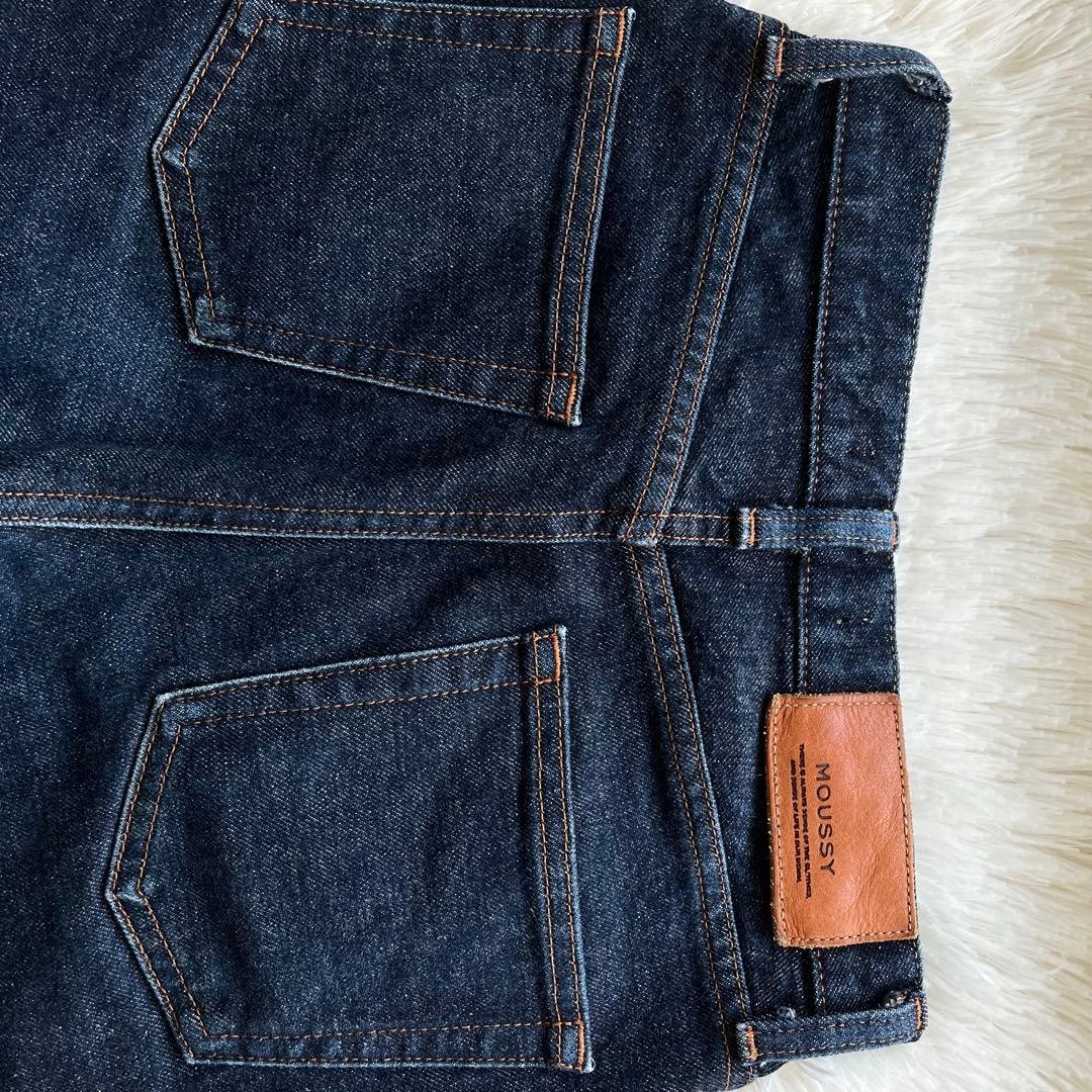 MOUSSY MVS FLARE one wash 革パッチ 25