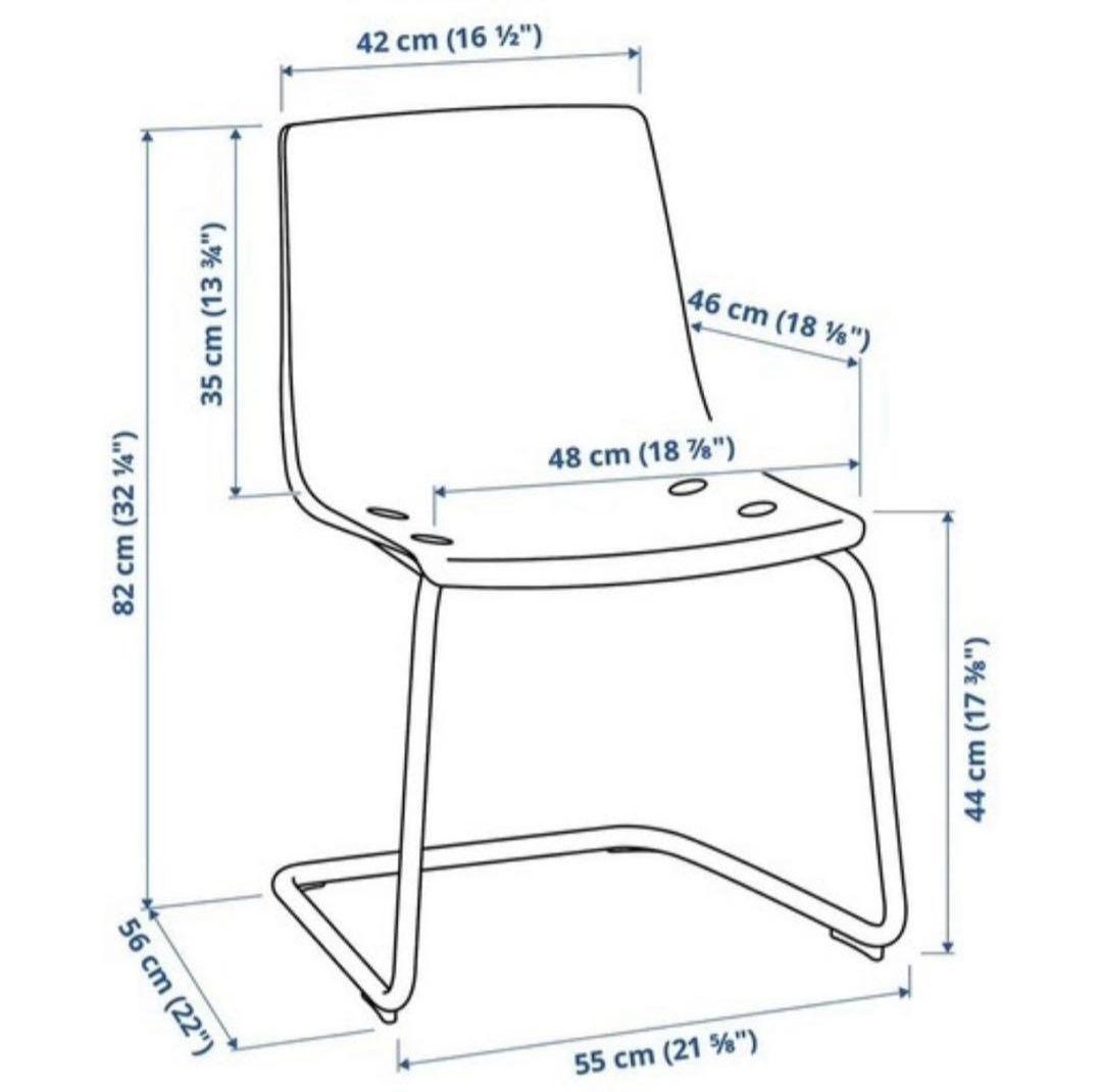 新品未使用IKEA トービアスTOBIAS チェア透明椅子クロムメッキ即日発送