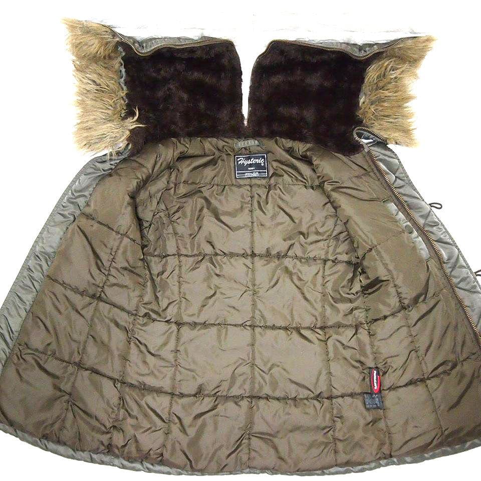 【00s美品】ヒステリックグラマー　N2-B　中綿　モッズコート　カーキ