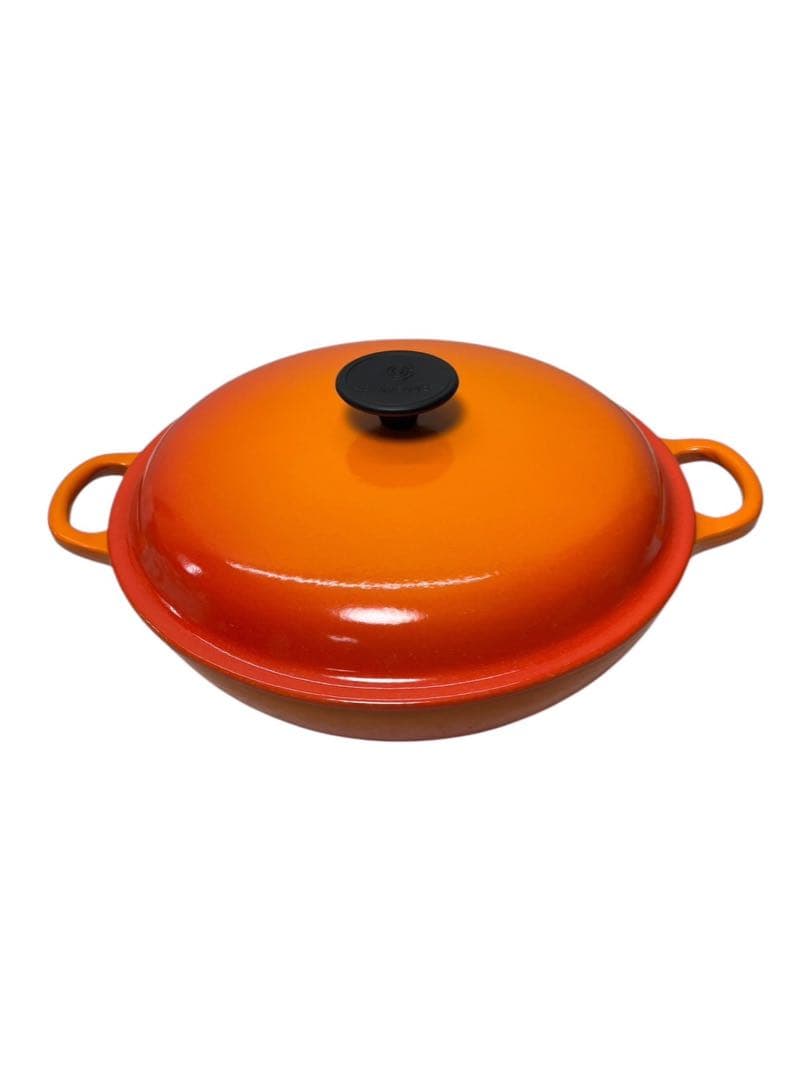 美品 LE CREUSET ルクルーゼ ビュッフェキャセロール オレンジ26cm