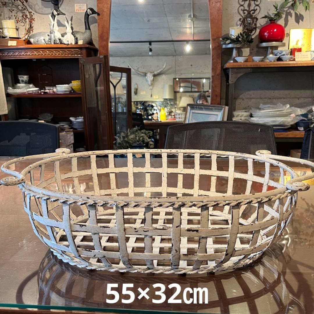 アイアンかご　アイアン　アイアン雑貨　ガーデン雑貨　シャービーシック