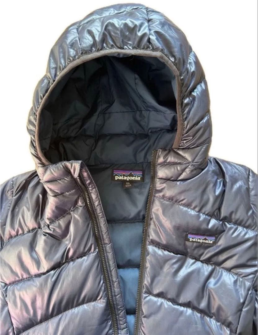 パタゴニア ダウンセーター フーディー　ネイビー ダウンXXL クリーニング済