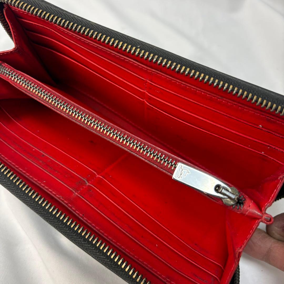 クリスチャンルブタン　長財布　ラウンドファスナー　ブラック