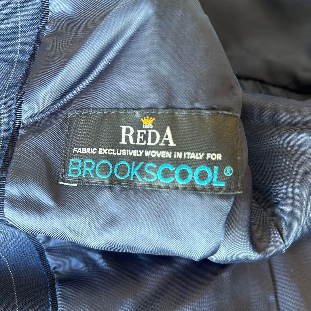 最高級　BrooksBrothers×REDA ストライプ　パンツスーツ M 紺