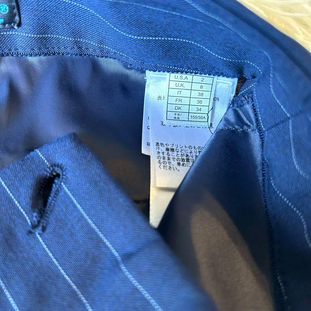 最高級　BrooksBrothers×REDA ストライプ　パンツスーツ M 紺