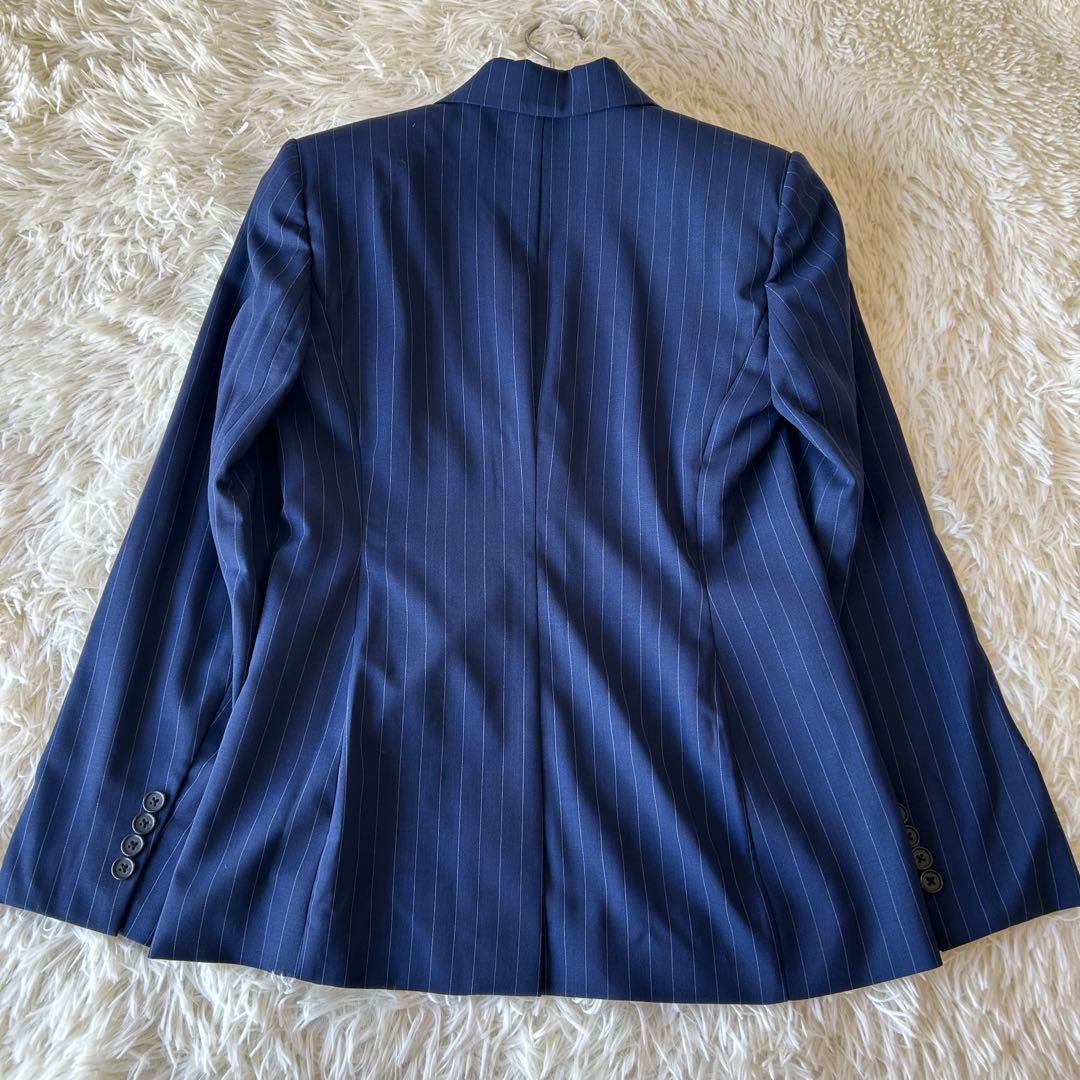 最高級　BrooksBrothers×REDA ストライプ　パンツスーツ M 紺