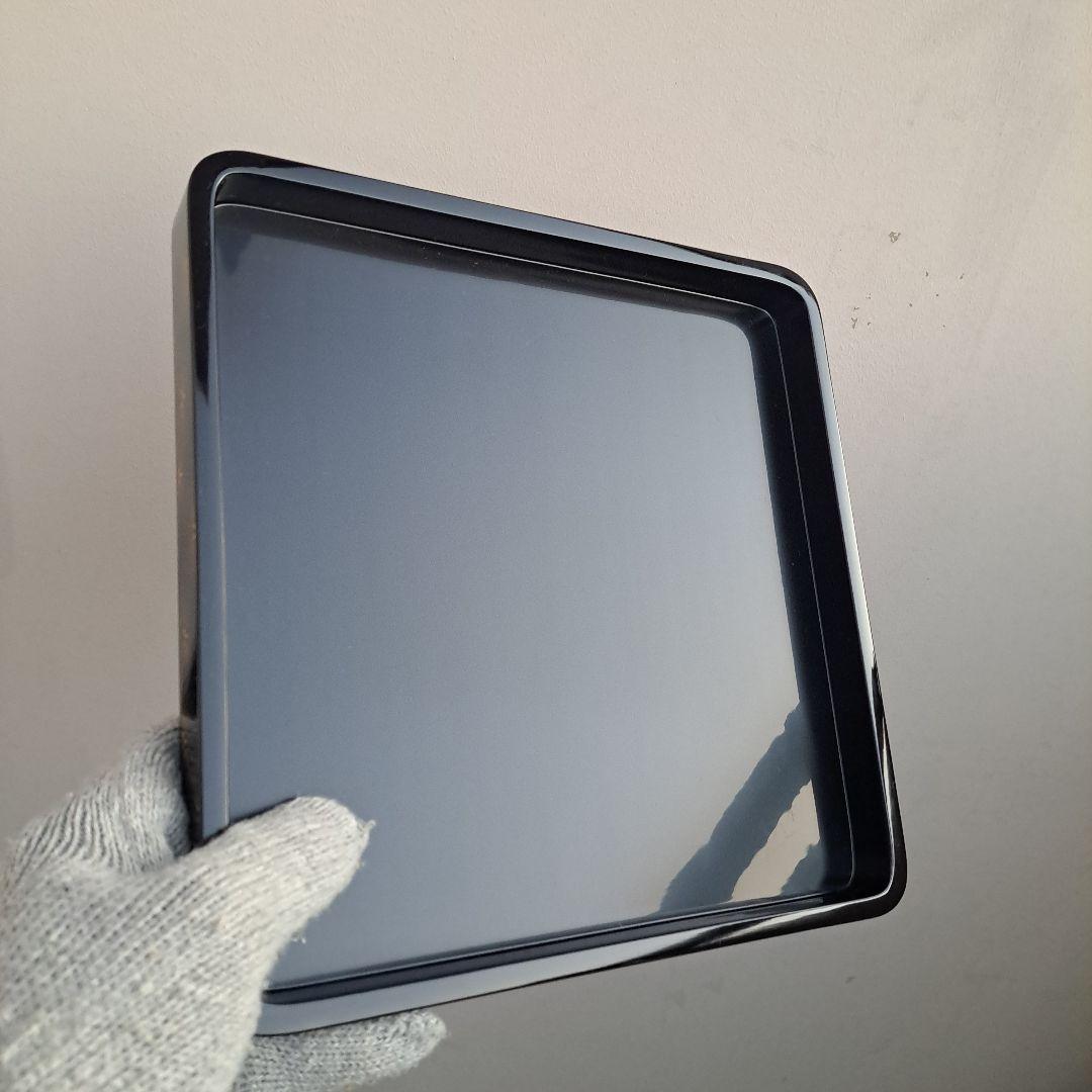 【輪島塗　6.5寸\"3段重箱】布着本堅地　亀甲松\"沈金　隅丸　長期保管品