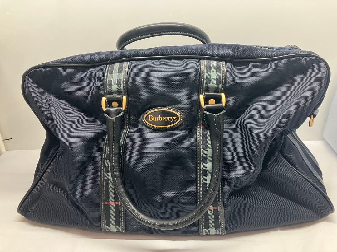 2wayバーバリーズBurberryショルダーバッグボストンバッグ 紺色