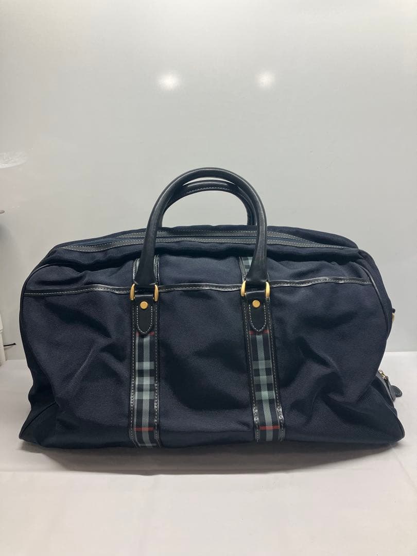 2wayバーバリーズBurberryショルダーバッグボストンバッグ 紺色