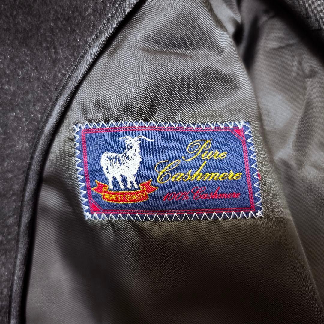 【未使用級】ピュアカシミヤ100% ステンカラーコートコート M グレー