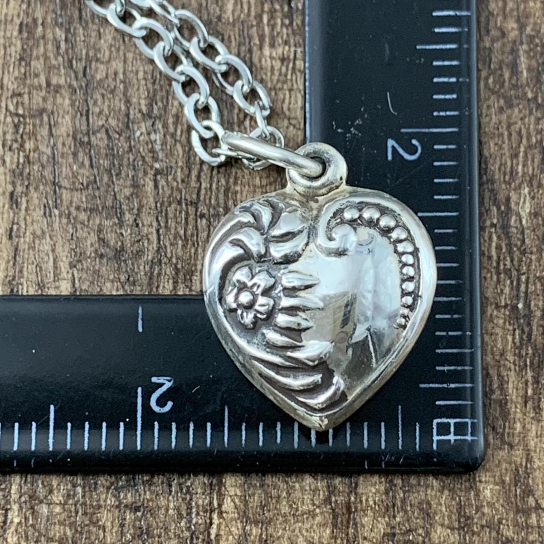 スウィートハートジュエリー勿忘草 花 シルバー ヴィンテージ ネックレスNAVY