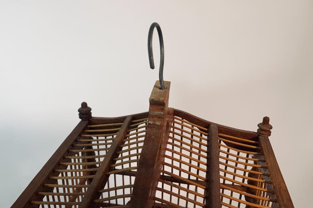 木製、木と竹のスタイル鳥かご