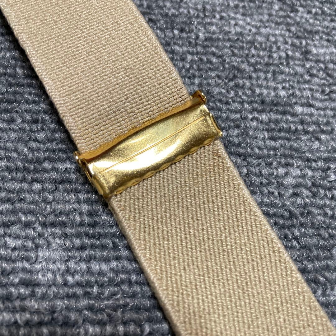 vintage CHANEL サスペンダー ベージュと黒