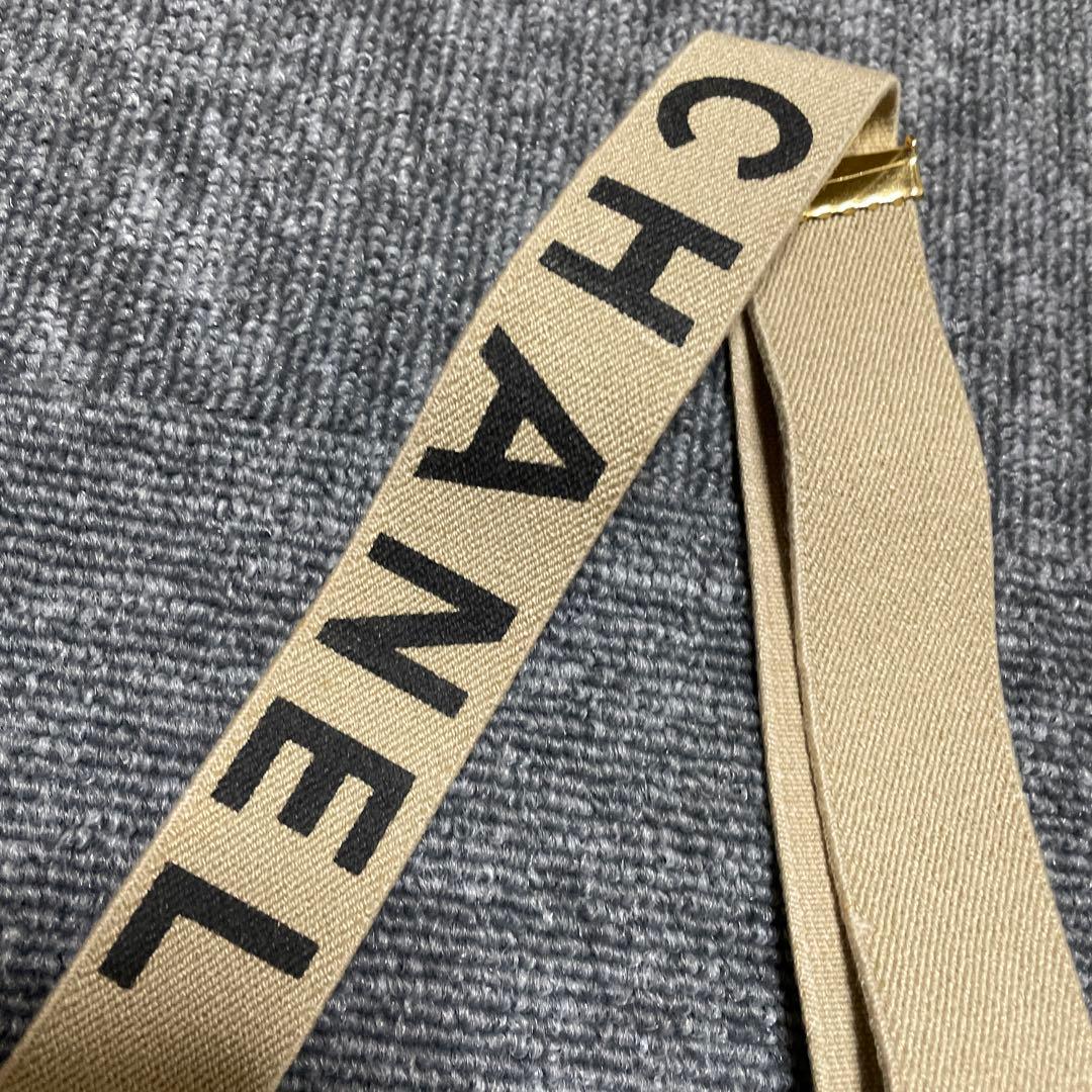 vintage CHANEL サスペンダー ベージュと黒