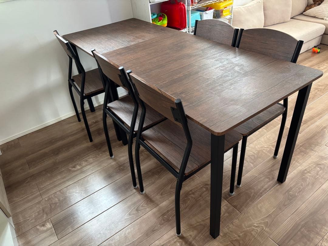 【引取限定】ダイニングテーブルセット 5脚付き