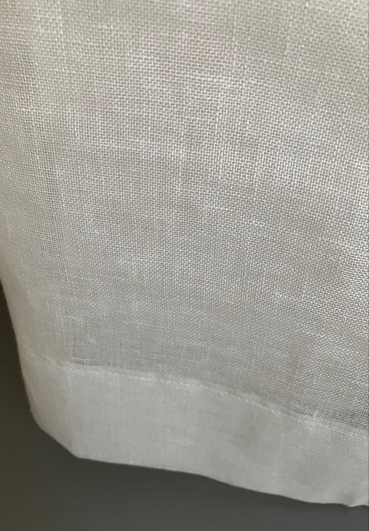 無印良品　ノンプリーツ　レースカーテン　麻ボイル２枚（定価３７０００円の品）