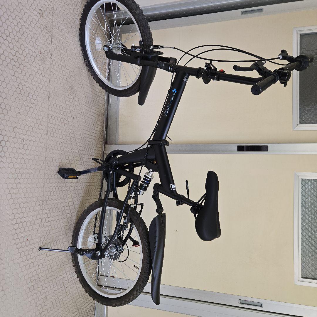 折りたたみ自転車 黒 小径