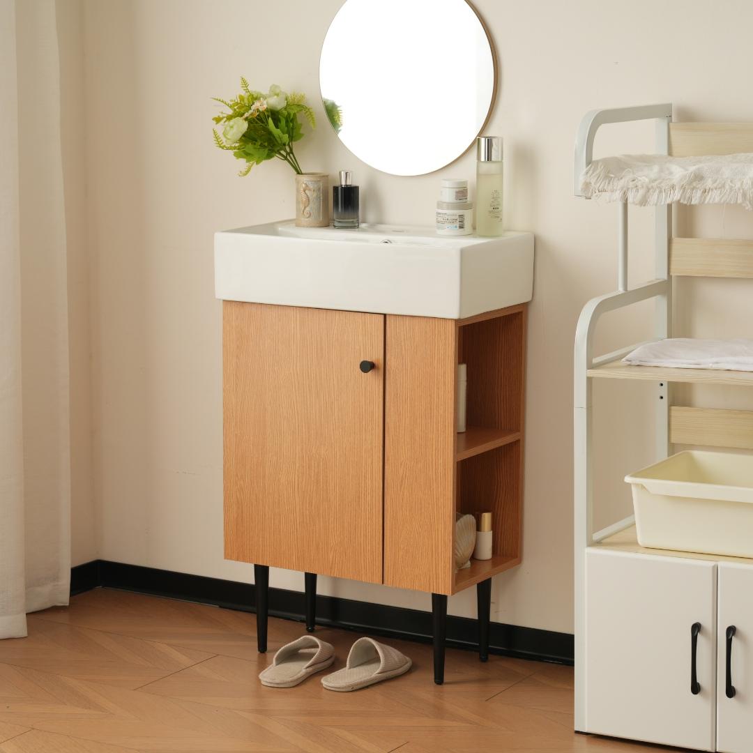 洗面化粧台片開きタイプ幅55cm台のみ化粧洗面台リフォーム下台 コンパクト洗面台