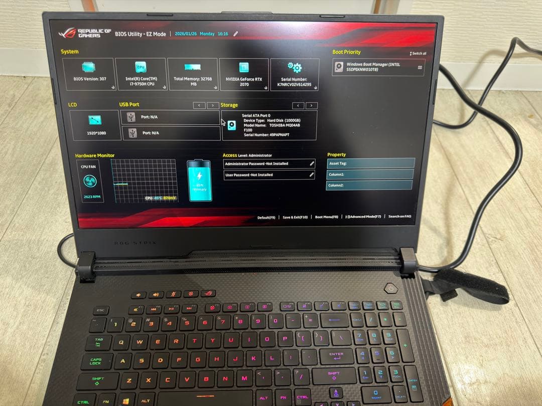 ASUS ROG Strix G731GW 17‘3型 RTX2070 32GB