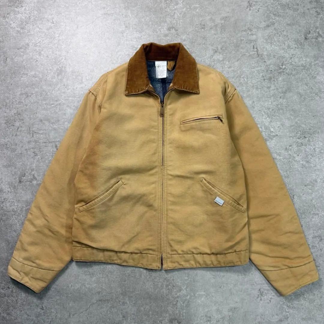 希少100周年■カーハート【L】デトロイトジャケット USA製 ダック フェード
