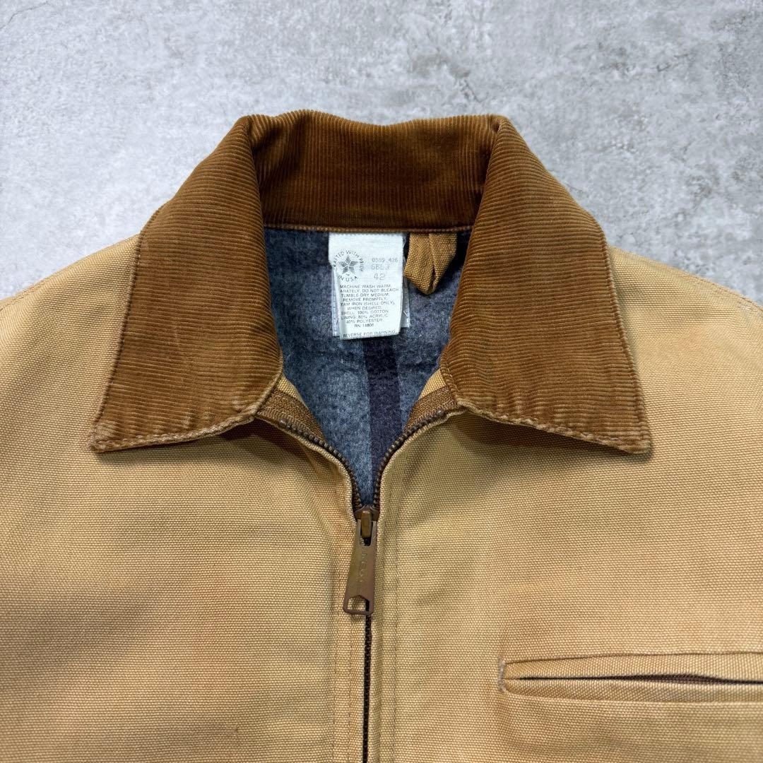 希少100周年■カーハート【L】デトロイトジャケット USA製 ダック フェード