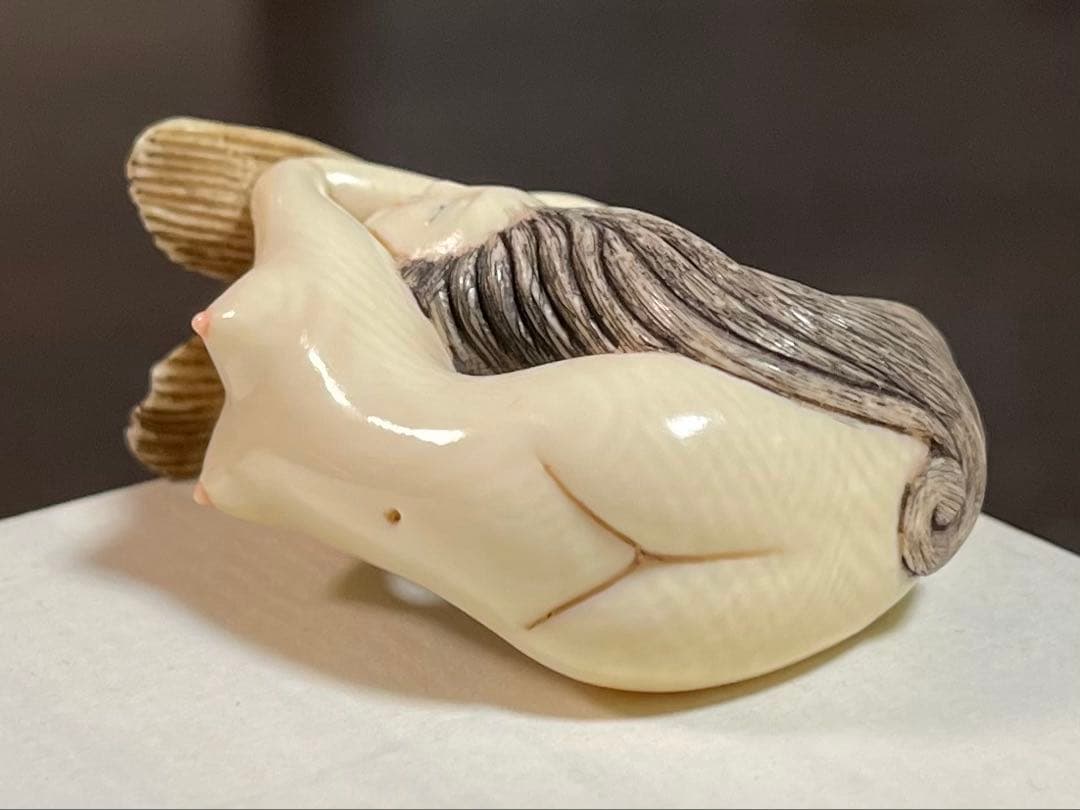 『人魚』 根付 　　（提げ物 /緒締め /帯留め /Netsuke）