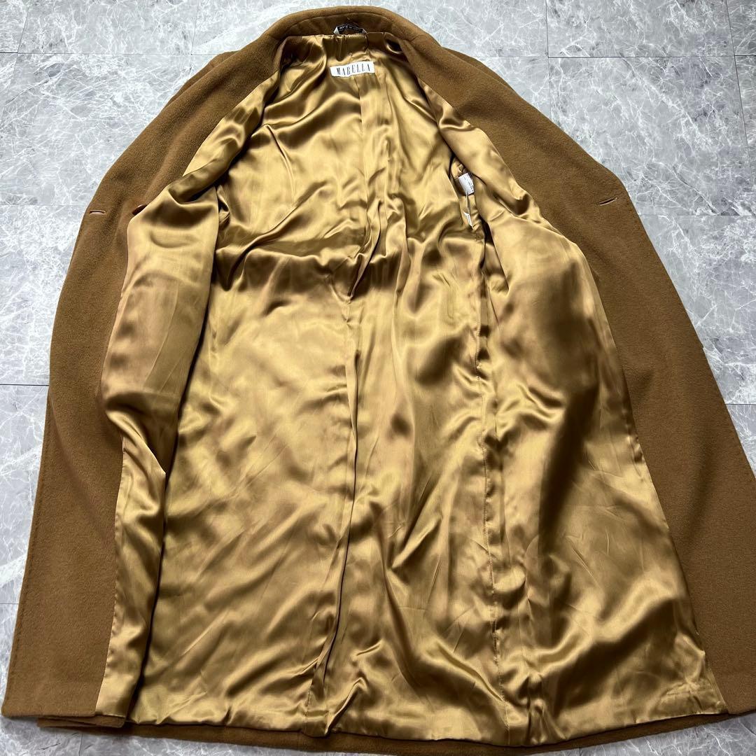 美品♡マックスマーラ　カシミヤ　ベルテッドコート　ロング　女優襟　キャメル　L