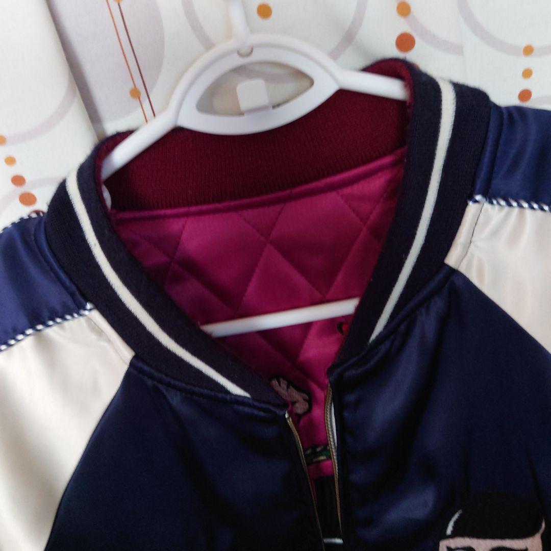 パンクドランカーズ PDS×くっきー スカジャン ネイビー エンジ Lサイズ