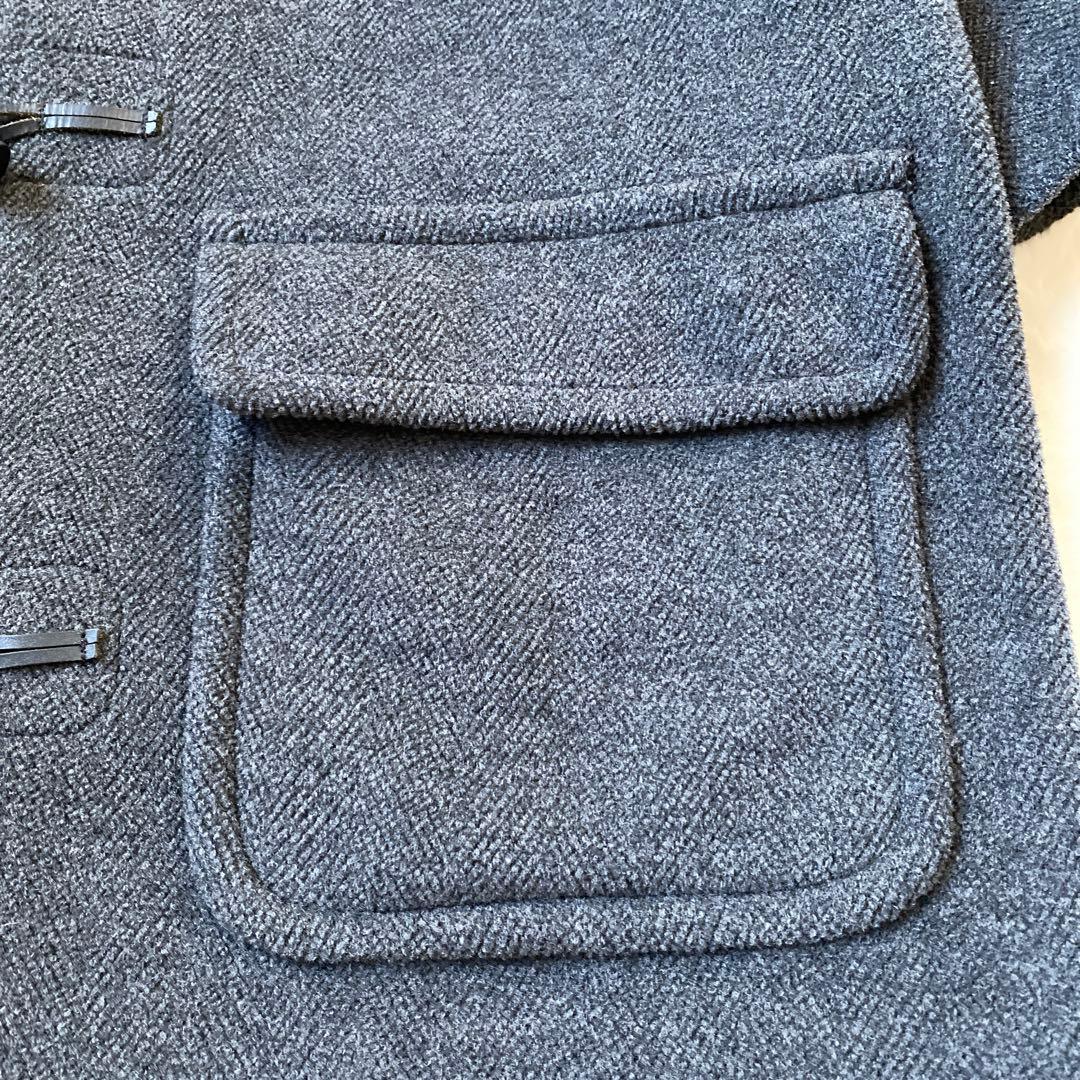 SHIPS ウールヘリンボーン ロング ダッフルコート イギリス製 グレー