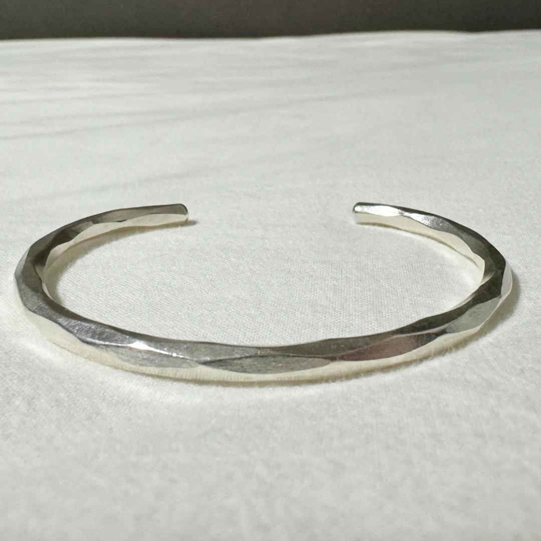 【新品】カレンシルバー バングル タイ北部 カレン族 ハンドメイド③3/